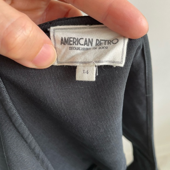 American Retro Marianne Dress -Black Mini Dress - Picture 3 of 13